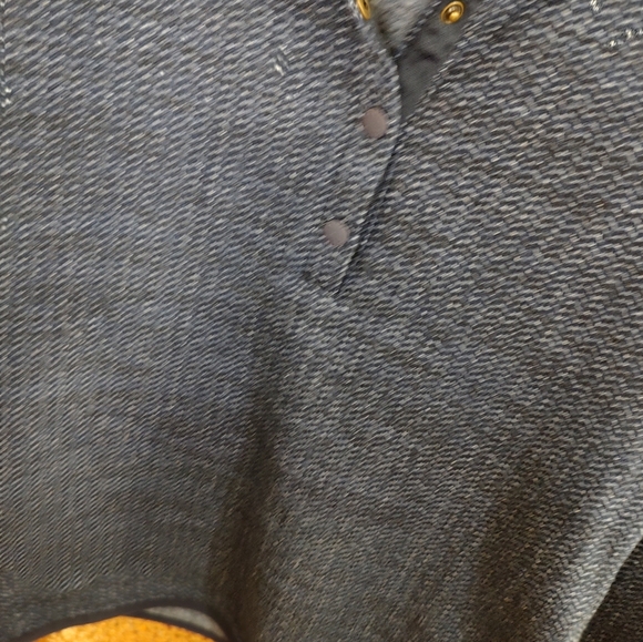 Orvis Fleece Lined Pullover 1/4 Button Navy Large New without Tags - Picture 6 of 16